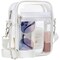 Clear Purses for Women Stadium - Clear Bag Stadium Approved Crossbody Bag Adjustable Shoulder Strap for Concerts Sports Festivals Events Game Day, White